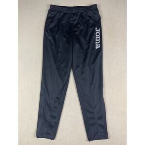 Joma‎ Jogger Track Pants Mens L Elastic Waist Pockets Ankle Zip Tapered Black